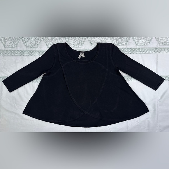 Free People We The Free Bonsai Tulip Hem 3/4 Tee - Black - XS - Picture 5 of 11